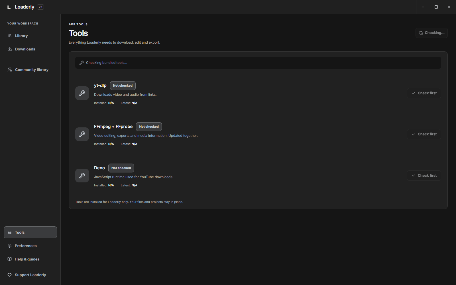 Manage media tools