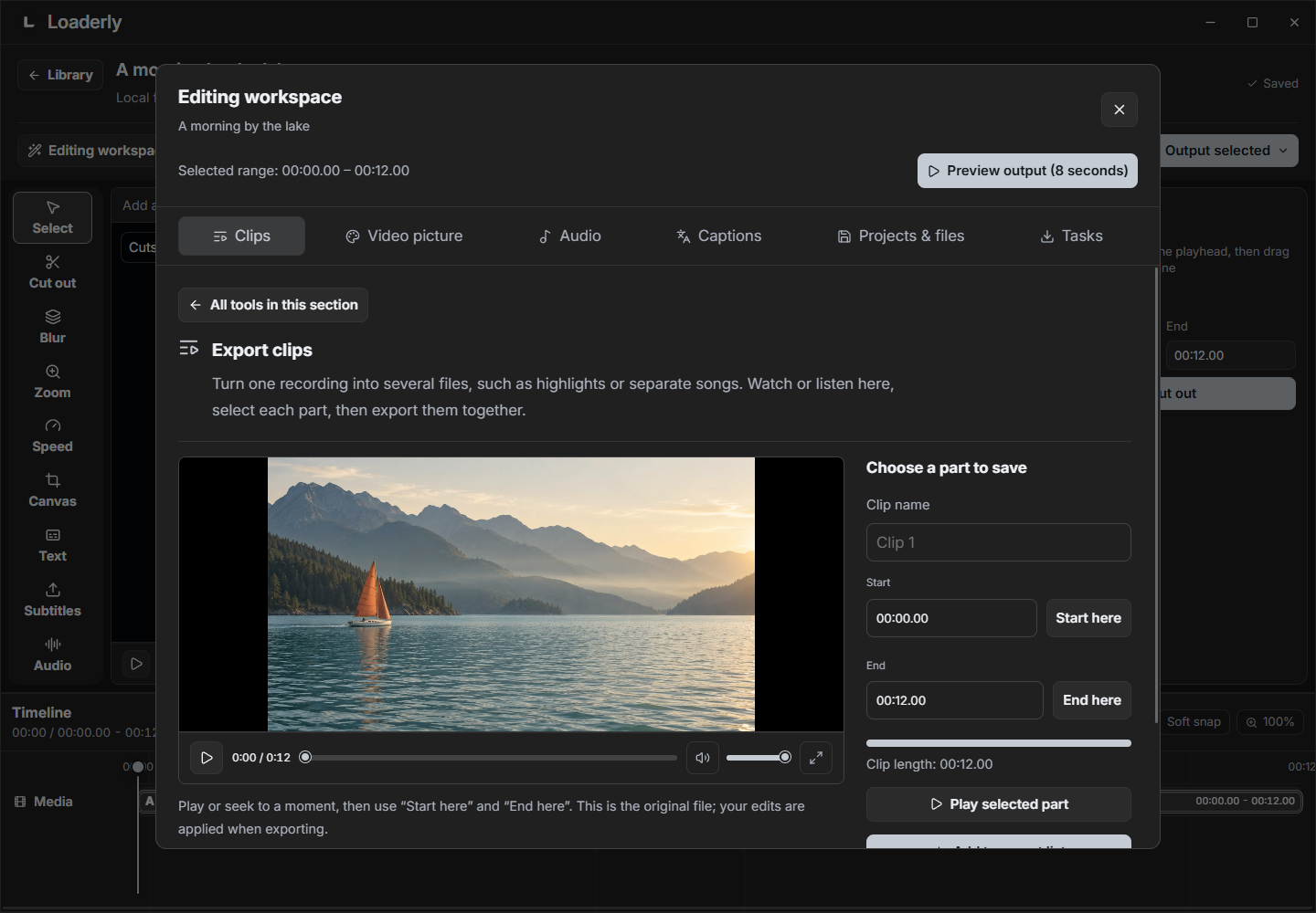 Clips, conversions and task results